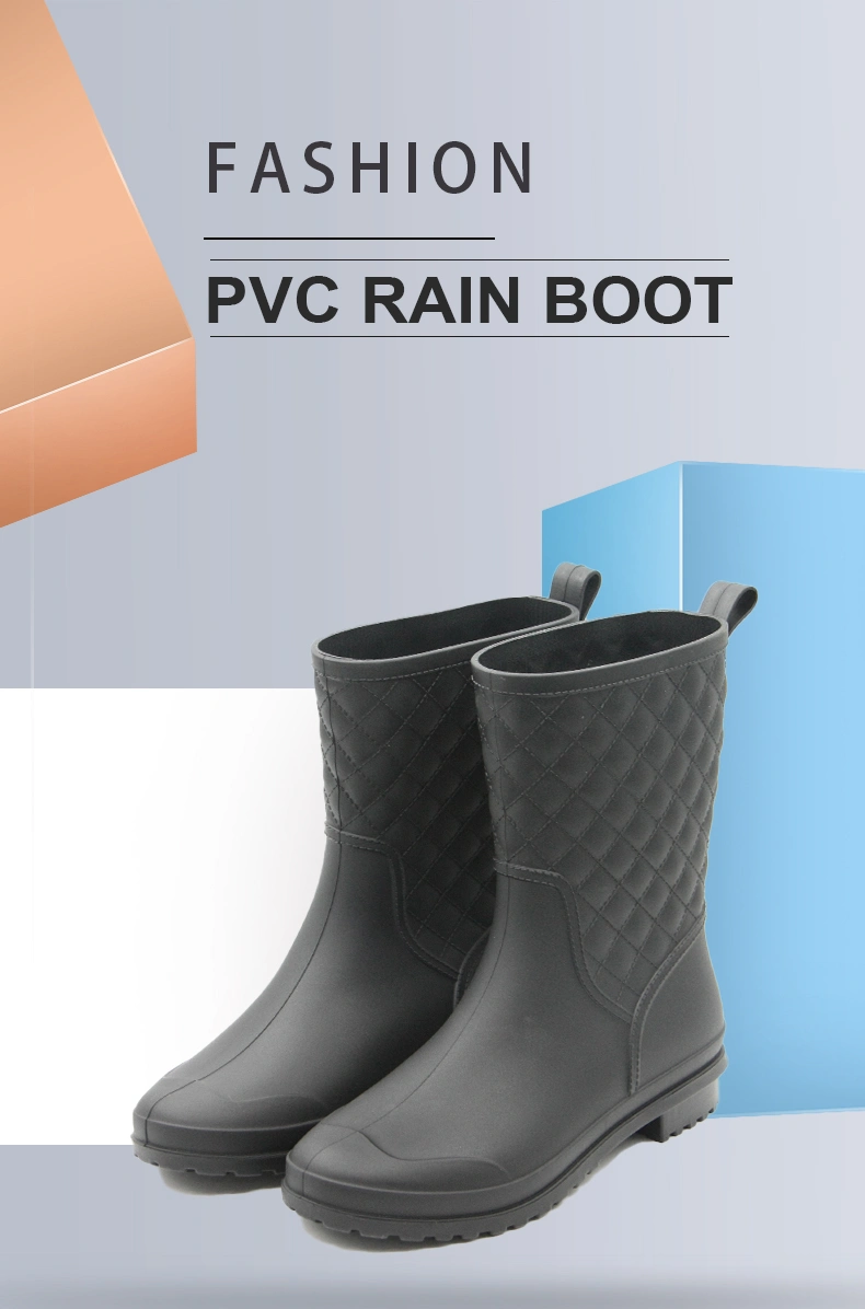 Factory-Direct Women's Mid-Calf Rubber PVC Gum Boots