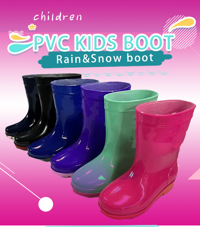 Custom pvc injection boots for kids mother