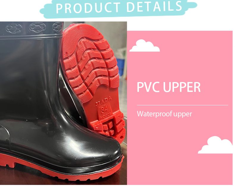 Custom pvc injection boots for kids mother