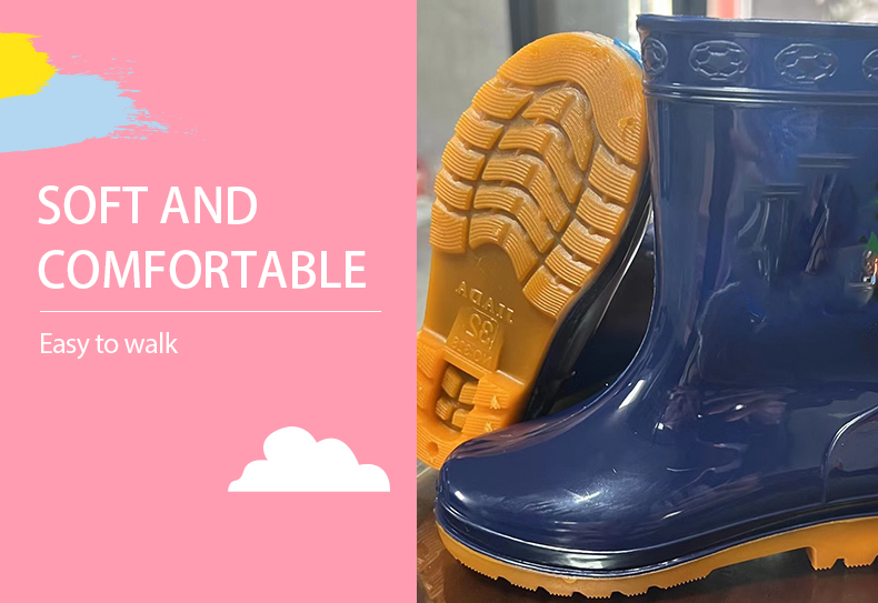 Custom pvc injection boots for kids mother
