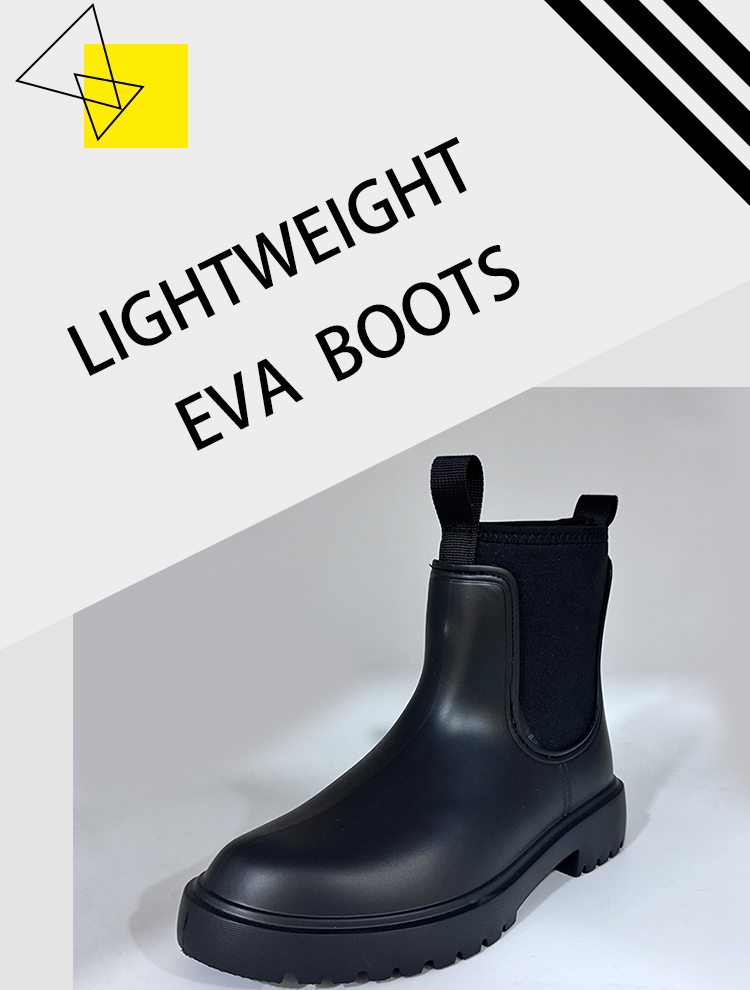 Fashionable low cut women neoprene EVA Chelsea rain snow boots