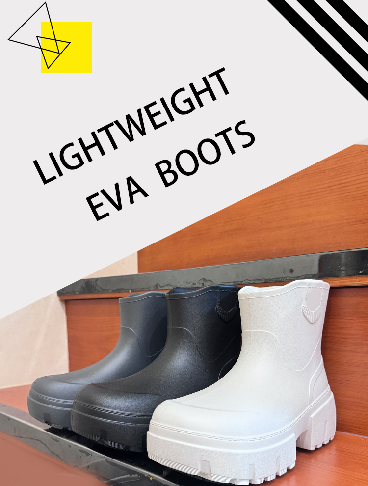 Women fashion mid calf lightweight EVA rain boots
