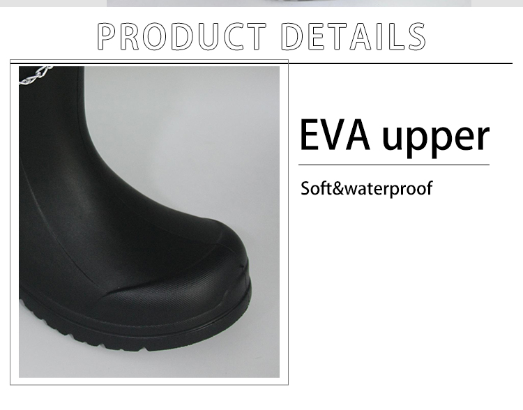 Kids waterproof easy-on hadle EVA foam rain boots