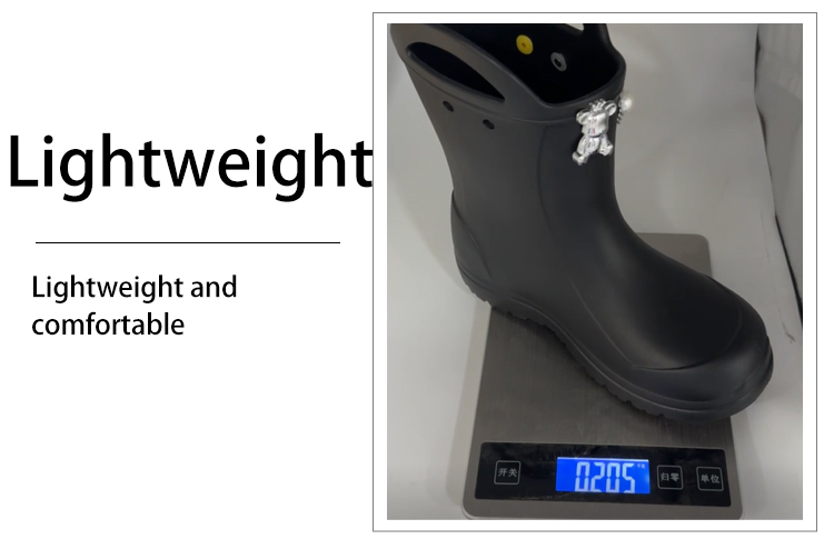 Kids waterproof easy-on hadle EVA foam rain boots