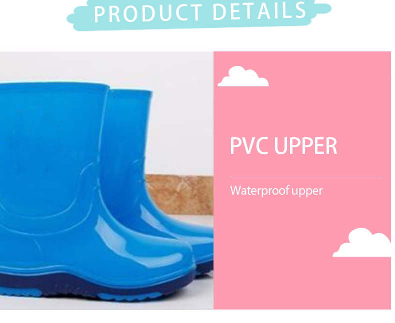 Kids mother family collection PVC neon pink rain boots