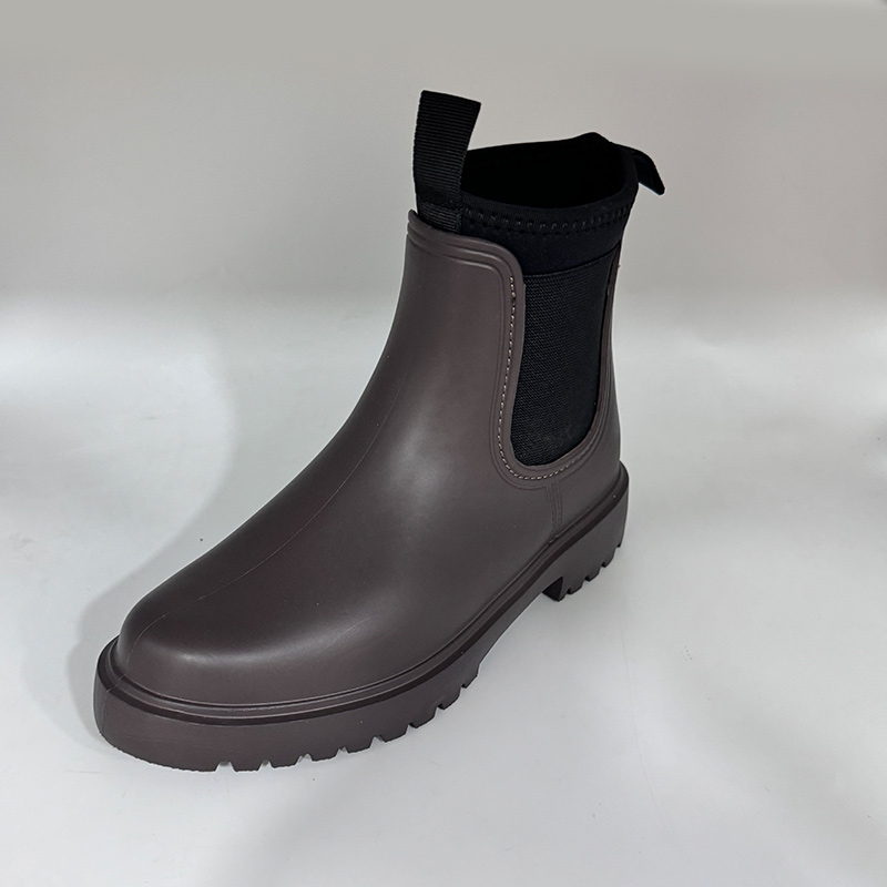 Ankle high neoprene lined women EVA Chelsea rain boots