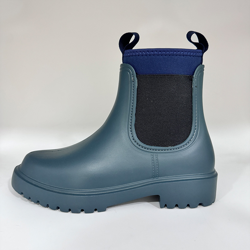 Ankle high neoprene lined women EVA Chelsea rain boots