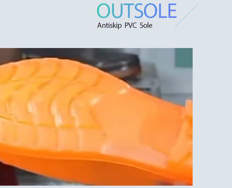 Orange PVC injection wellington boots for men