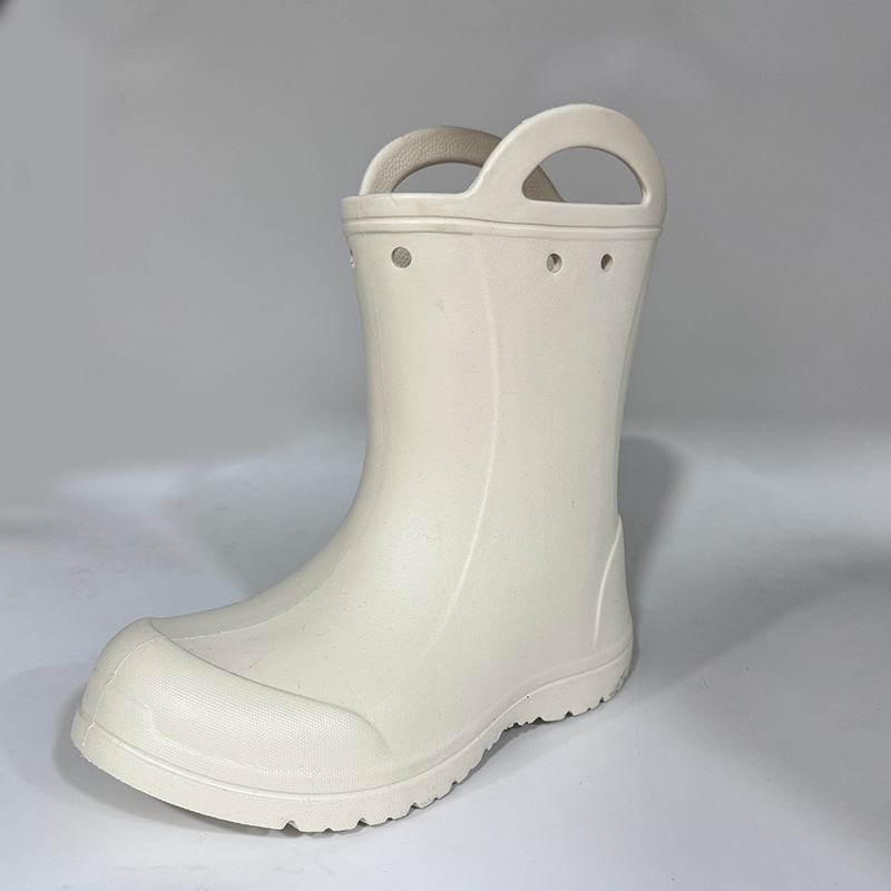 Kids waterproof easy-on hadle EVA foam rain boots