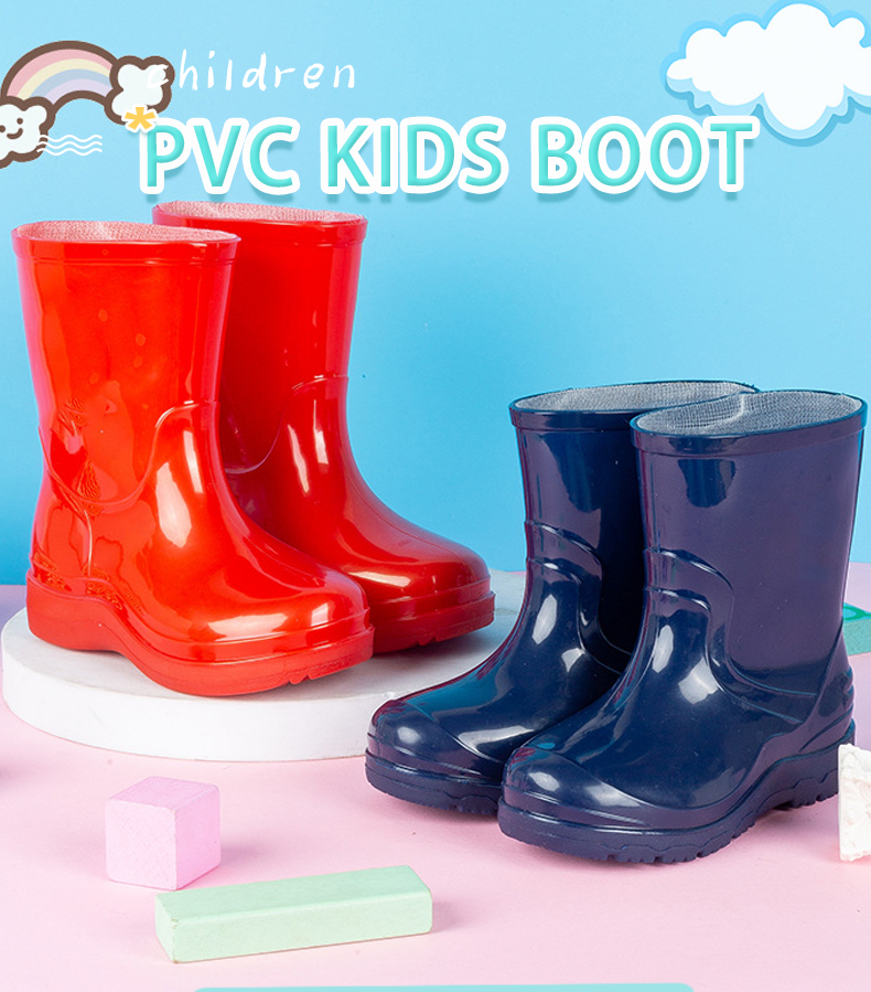 Cheap price PVC transparent jelly boots for children women wholesale