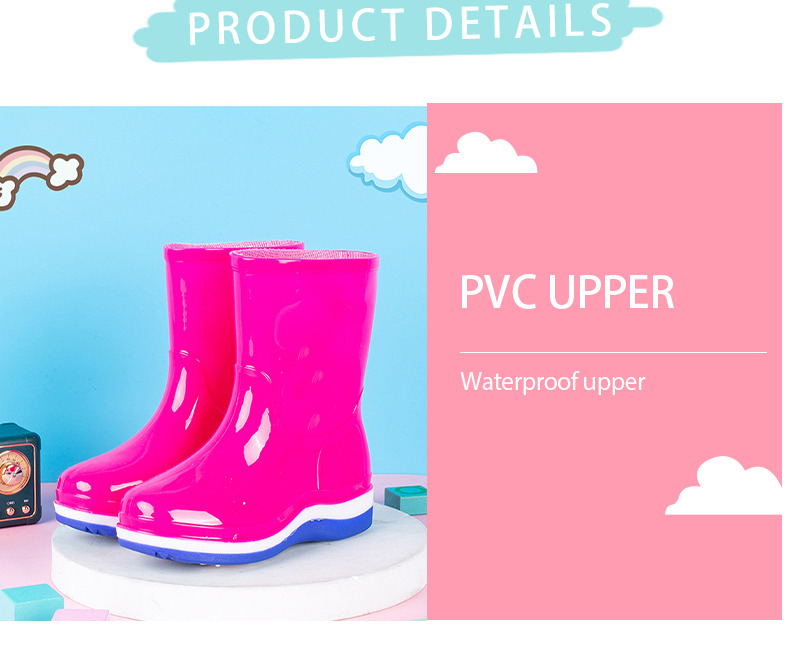 Cheap price PVC transparent jelly boots for children women wholesale