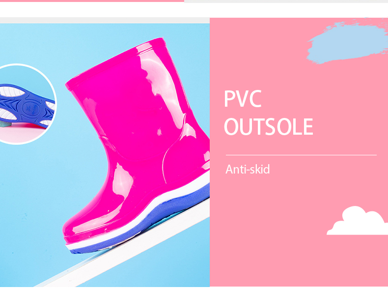 Cheap price PVC transparent jelly boots for children women wholesale