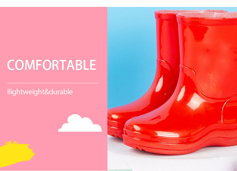 Cheap price PVC transparent jelly boots for children women wholesale