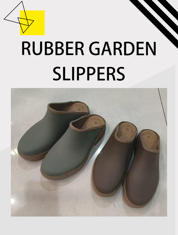 Neoprene lined non slip rubber slipper clogs