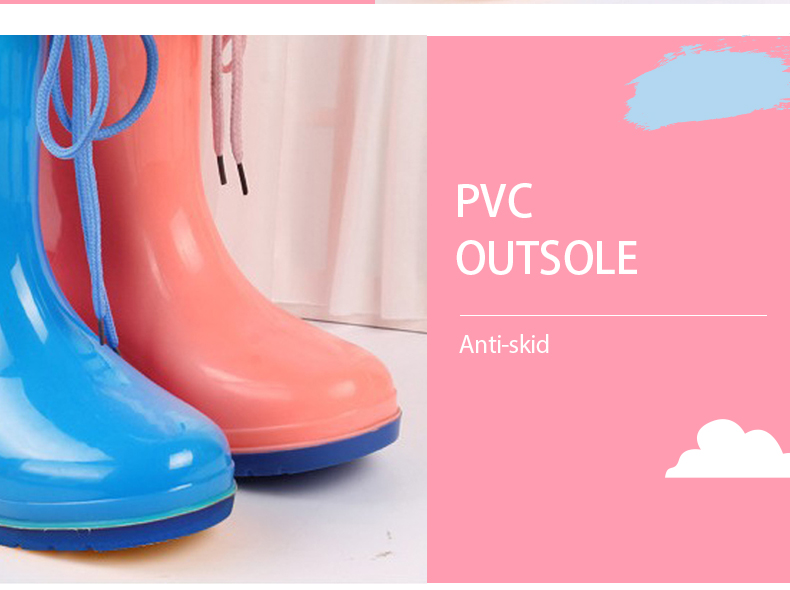 OEM kids PVC boots with removable fur socks