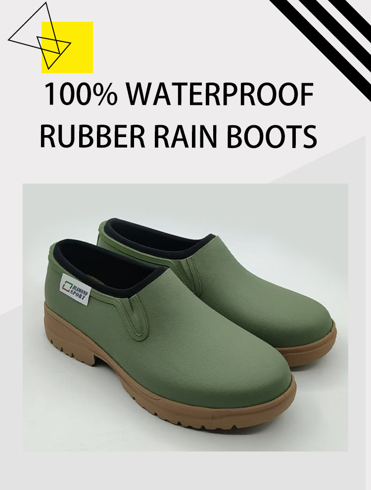Neoprene lined waterproof rubber garden shoes