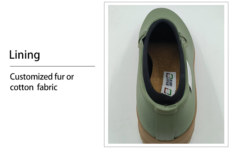 Neoprene lined waterproof rubber garden shoes