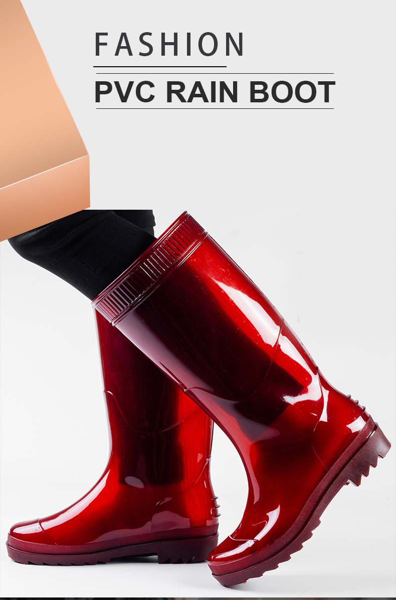 Bulk order red food industry work pvc boots for men