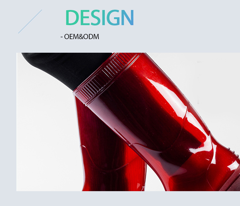Bulk order red food industry work pvc boots for men