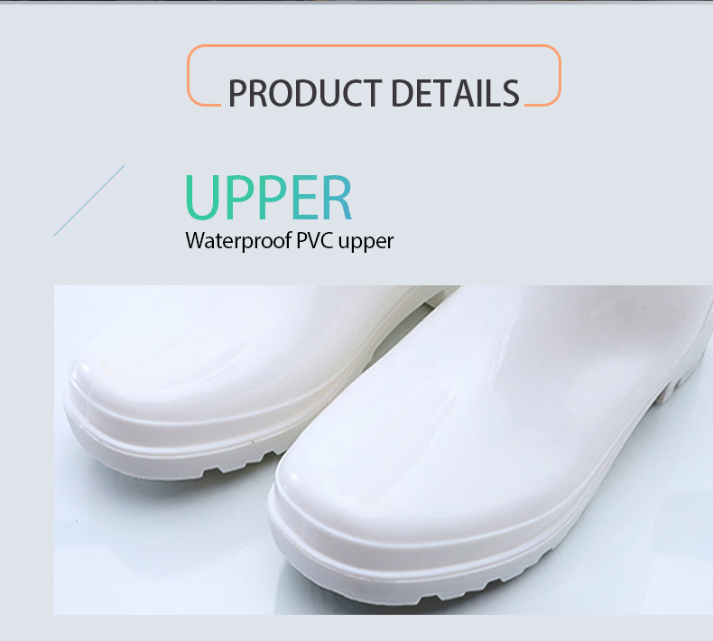 Factory direct white PVC food industry boots for men women