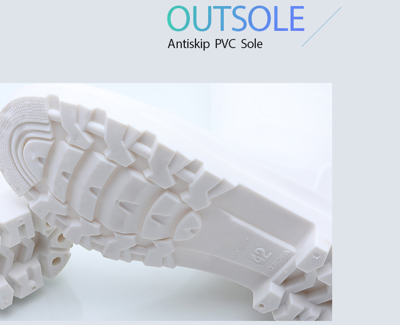 Factory direct white PVC food industry boots for men women