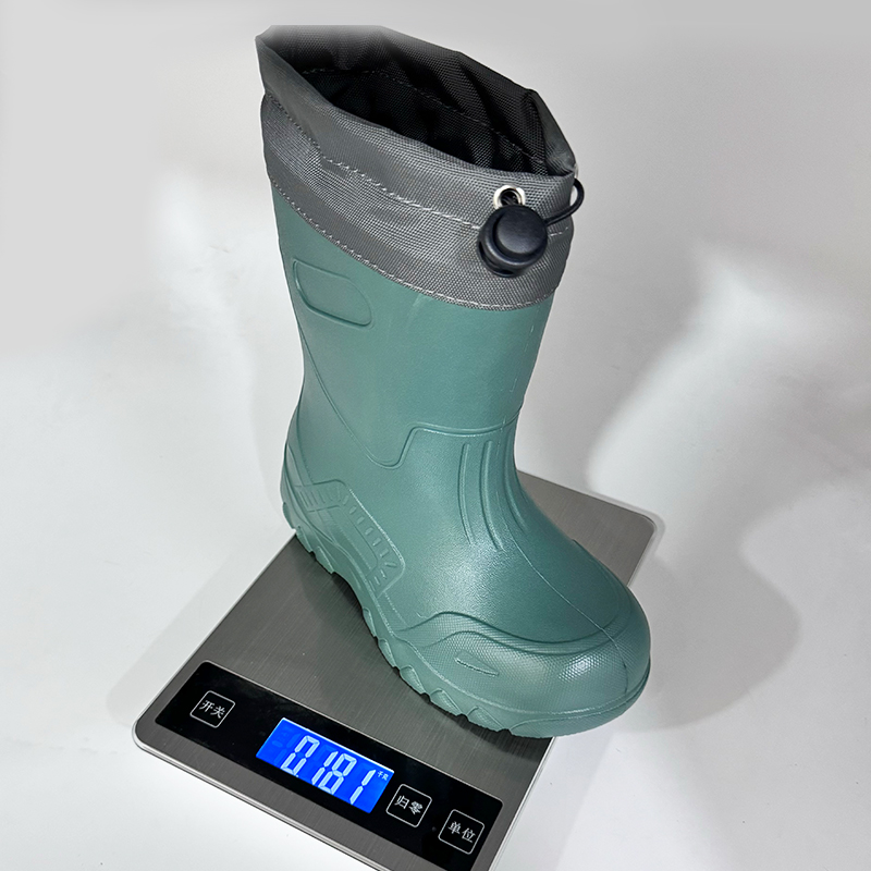 Kids Fur Lined Lightweight EVA Wellington Boots with Adjustable Collar