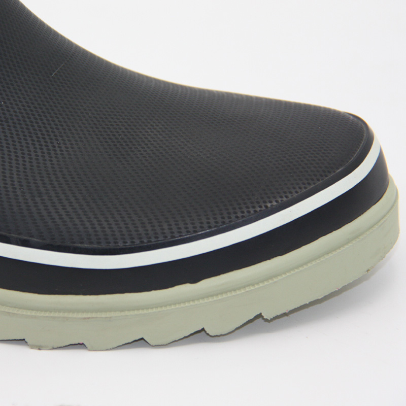 Lined mid calf rubber rain boots for women