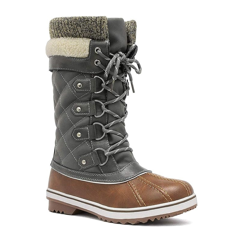 Womens Mid Calf  Lace UP Warm Winter Boots