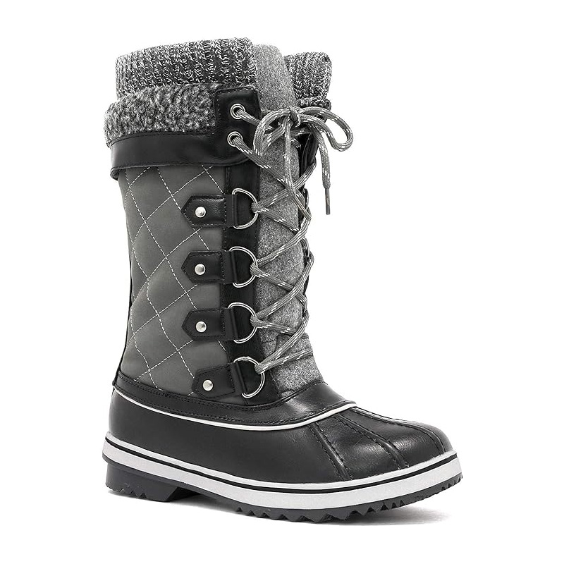 Womens Mid Calf  Lace UP Warm Winter Boots