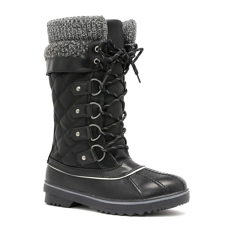 Womens Mid Calf  Lace UP Warm Winter Boots