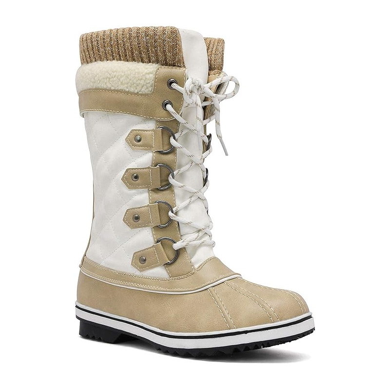 Womens Mid Calf  Lace UP Warm Winter Boots