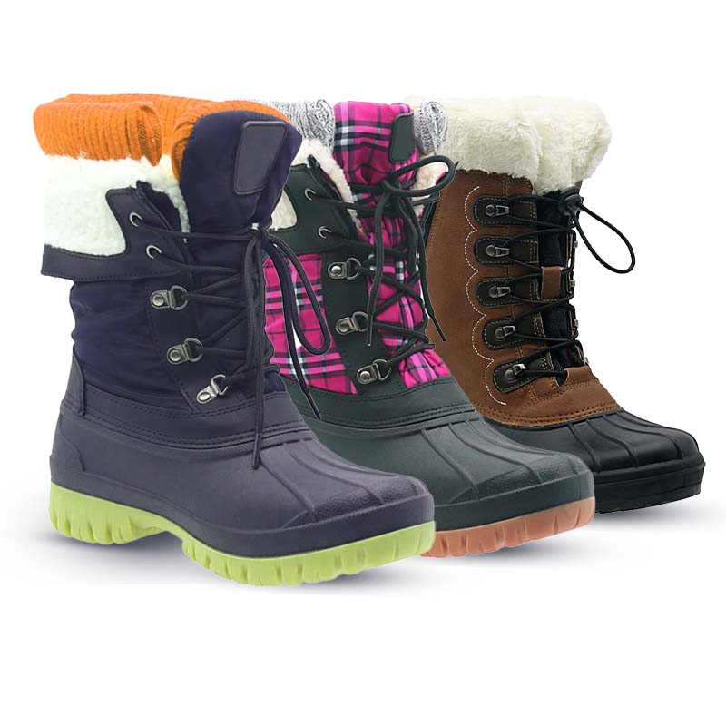 Custom waterproof winter boots for ladies whlesale