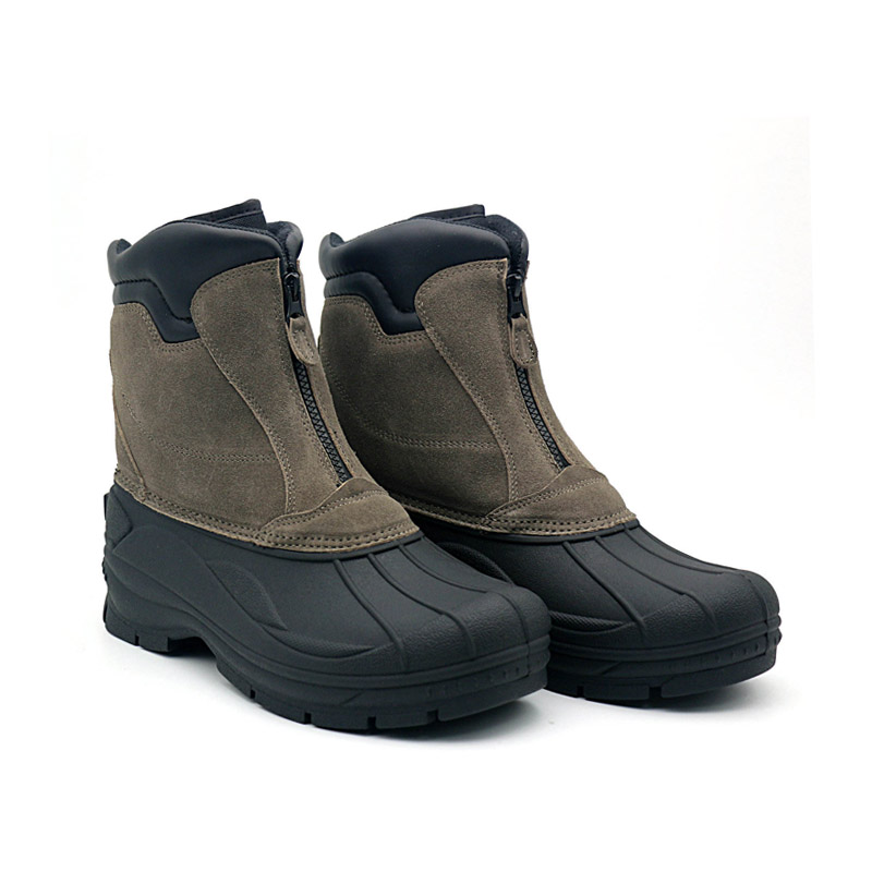 Warm mid calf Outdoor waterproof snow boots for men