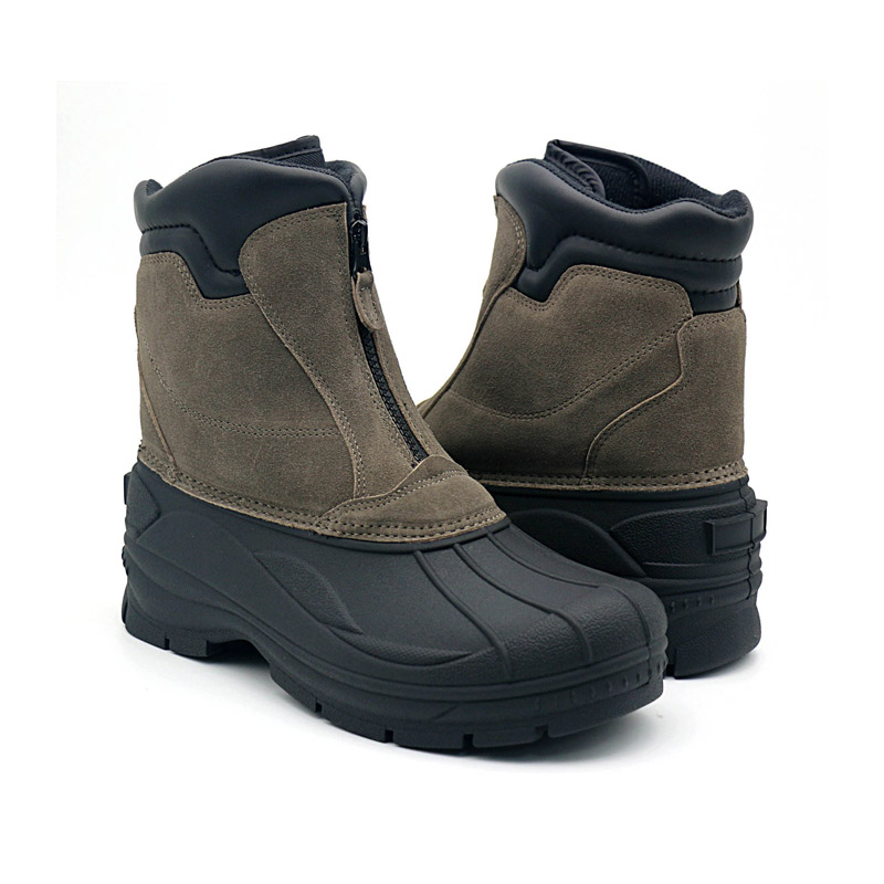 Warm mid calf Outdoor waterproof snow boots for men
