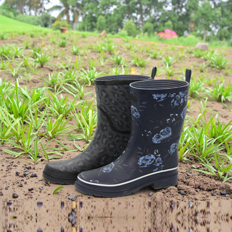 OEM print patterns ladies rubber wellington boots