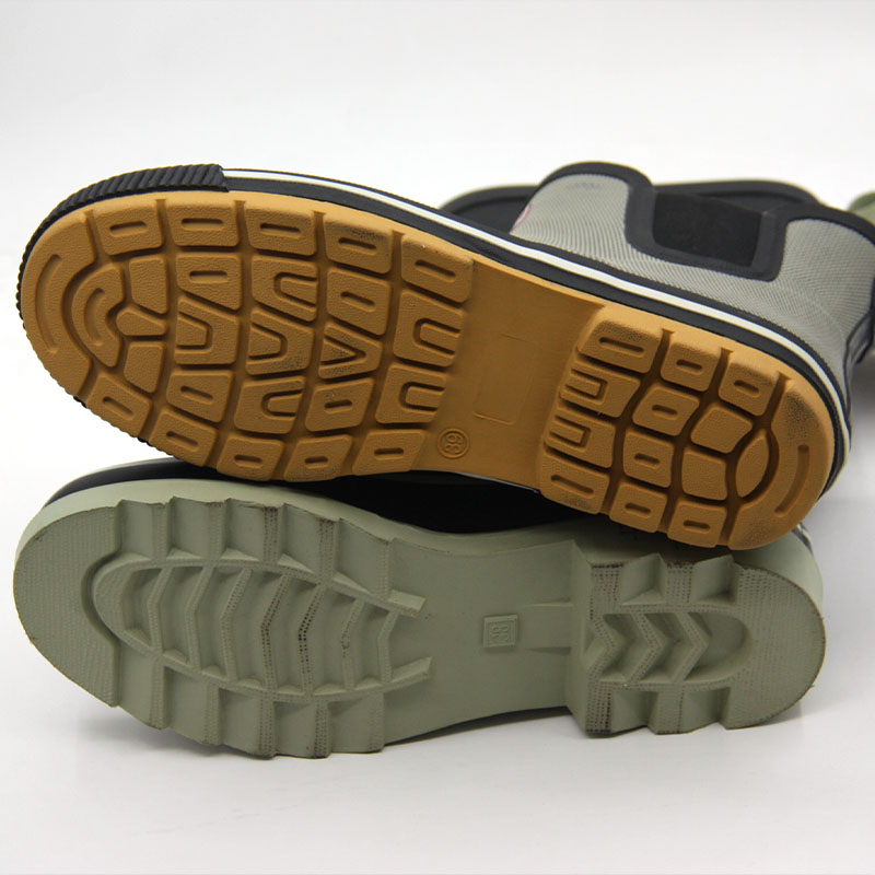 Custom Height Grid Print Snow Rain Boots for Women Wholesale