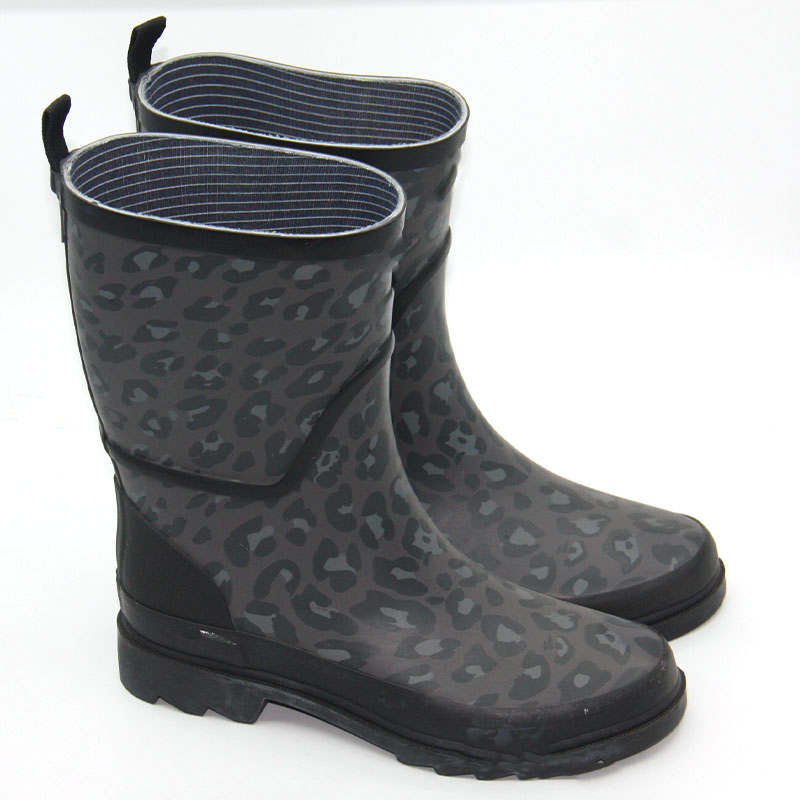 Custom Printed  Women's Waterproof Wellington Rain Boots