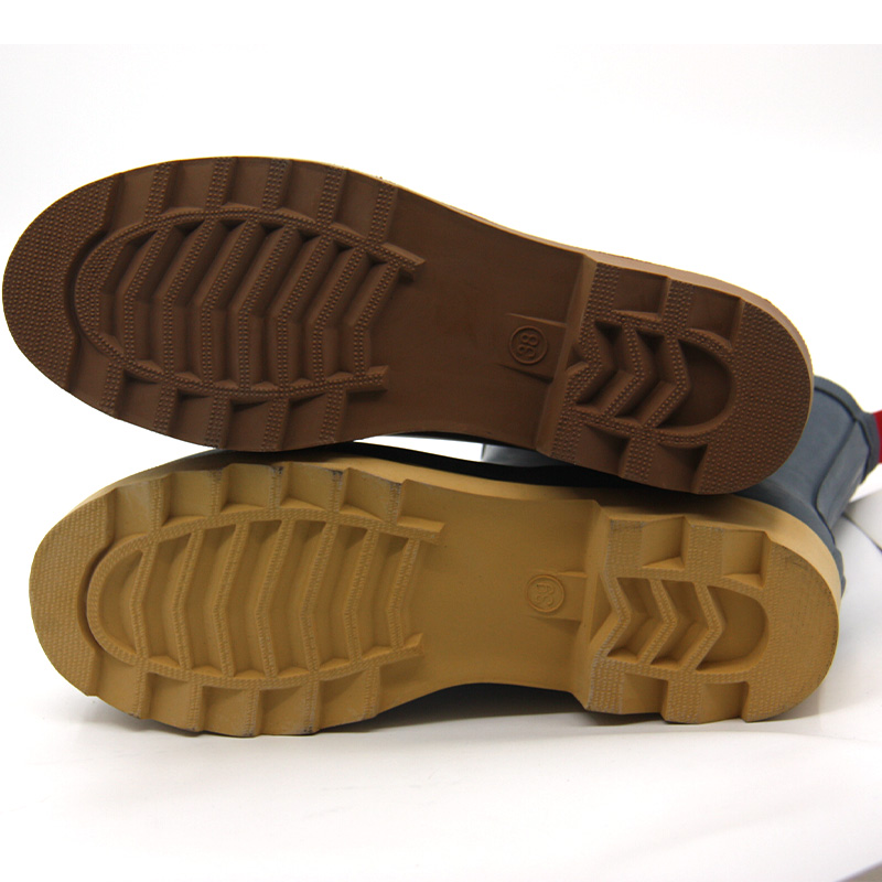 Fashionable lined rubber Chelsea rain boots for ladies