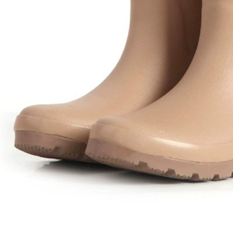 Waterproof Women Rubber Rain Boots with a strap and buckle
