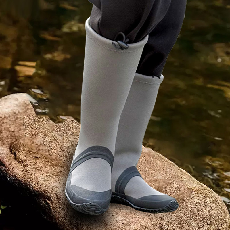 도매 남자 높은 부드러운 경량 접이식 야외 비 부츠