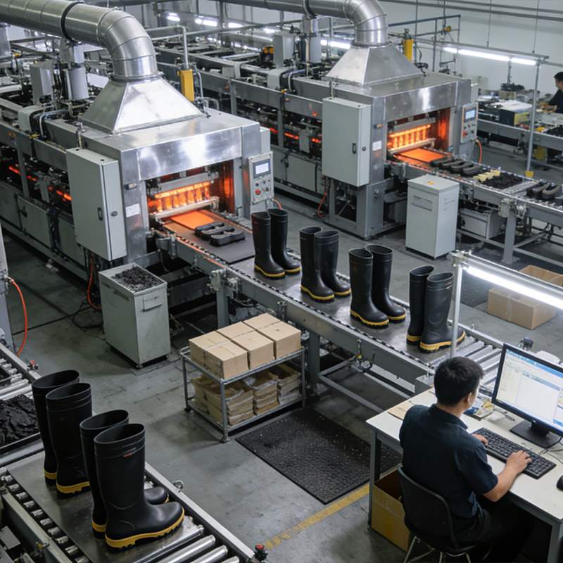 Industrial Rubber Non-Slip Waterproof Safety Work Boots