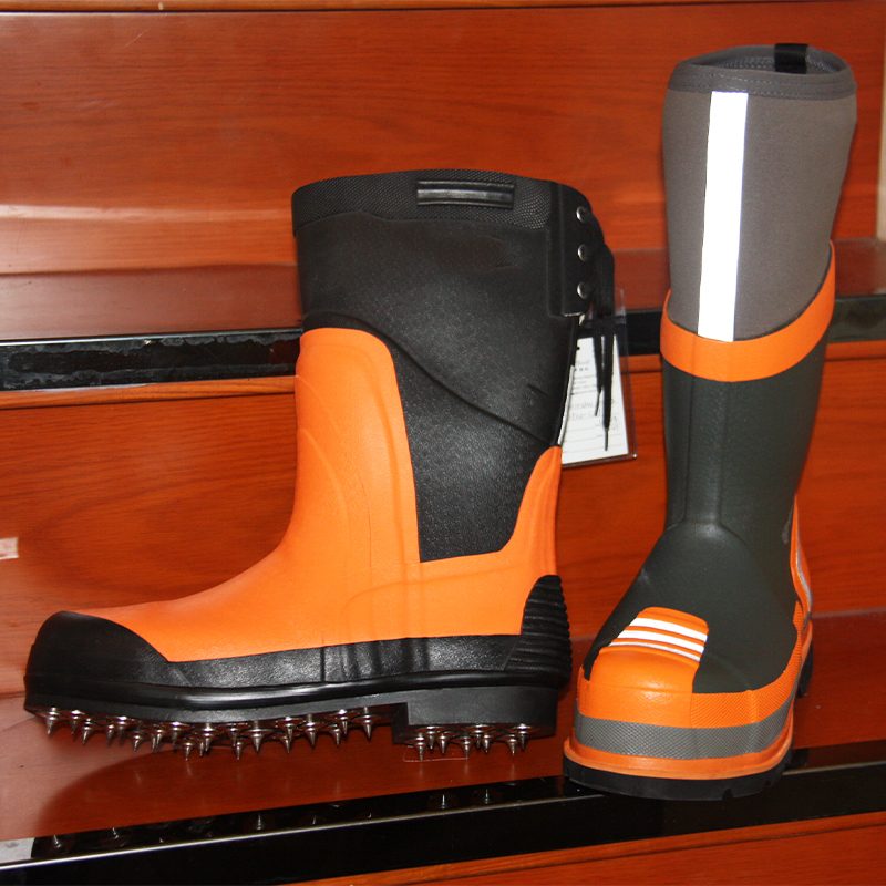 Waterproof Anti-Puncture Logging Work Boots for Forestry Workers