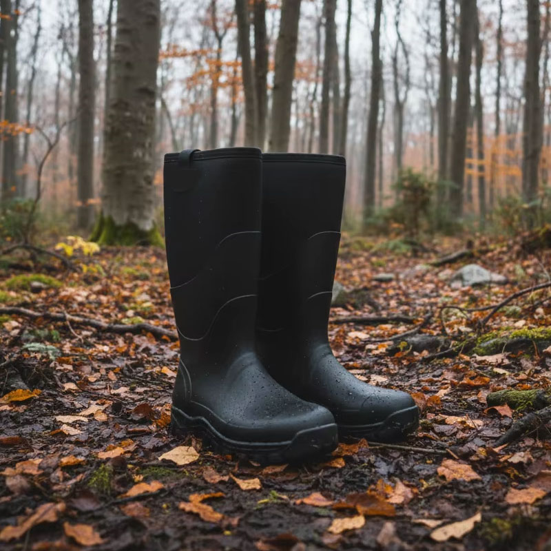Коленная высота мужчин на открытом воздухе неопренные сапоги Wellington Mud
