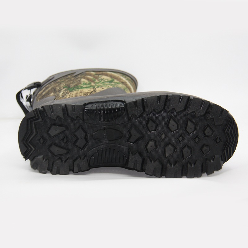 Neoprene Camouflage Applique Knee-High Durable Rubber Wellington Boots