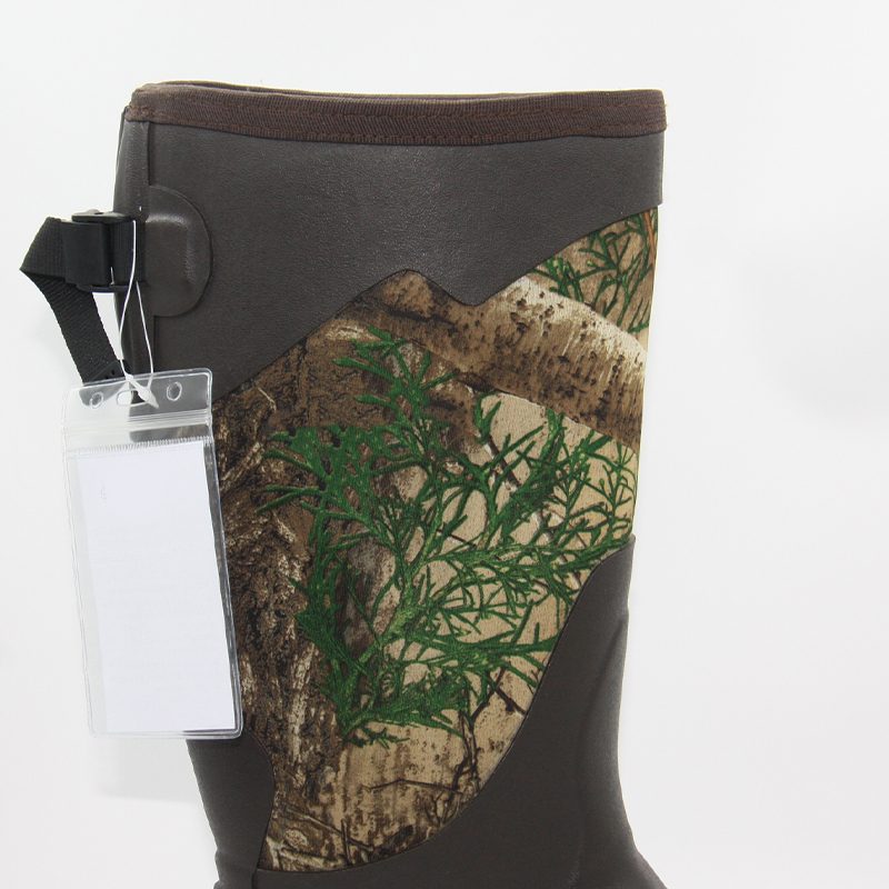 Neoprene Camouflage Applique Knee-High Durable Rubber Wellington Boots
