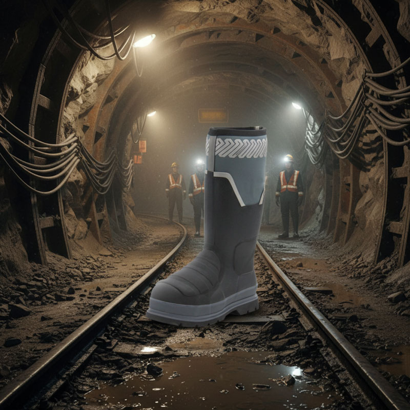 Industrial Rubber Non-Slip Waterproof Safety Work Boots