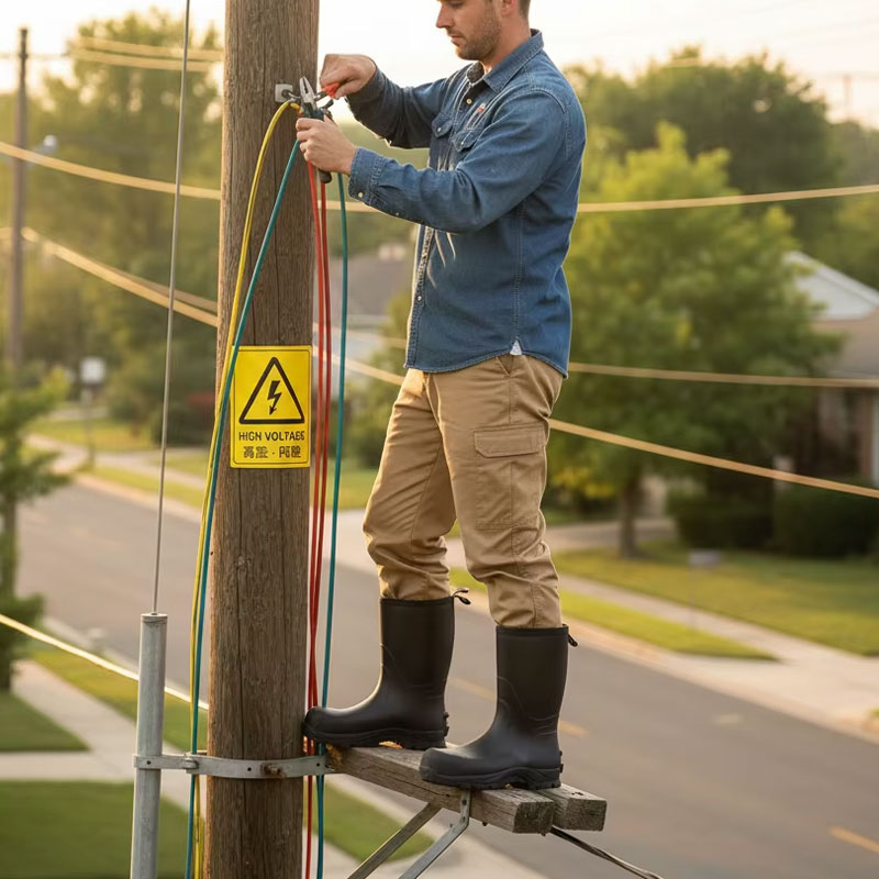 Venta al por mayor Custom impermeable neopreno caliente anti punción Gumboots de seguridad