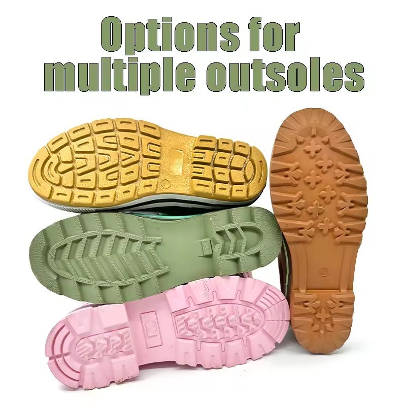 B2B 여성 솔리드 컬러 중간 송아지 고무 비 부츠