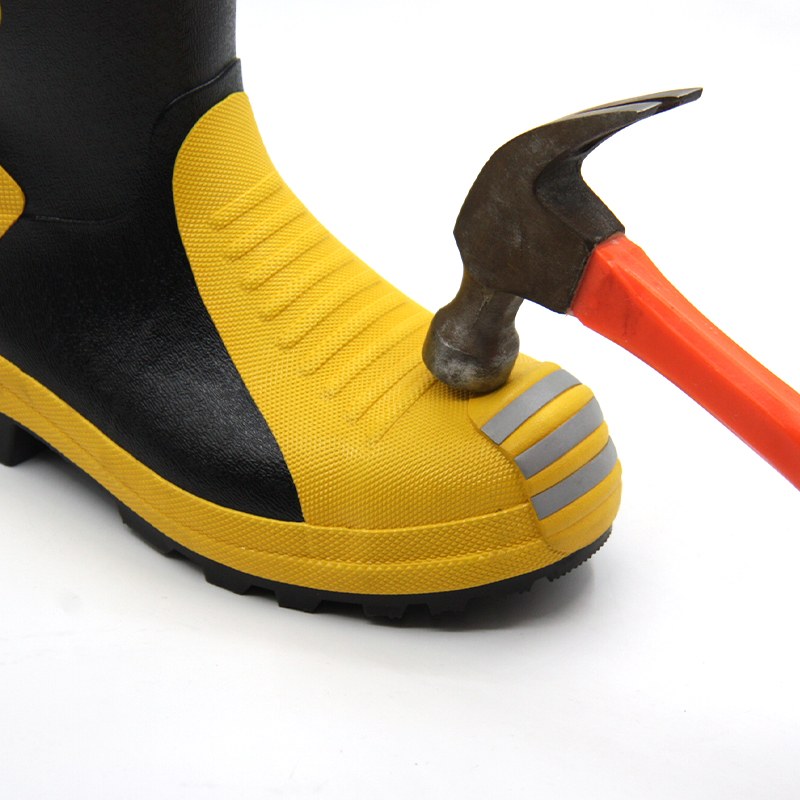 Heavy Duty Rubber Firefighter Safety Work Boots