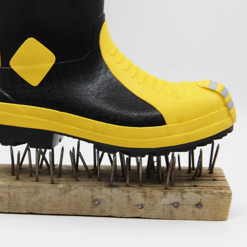 Heavy Duty Rubber Firefighter Safety Work Boots
